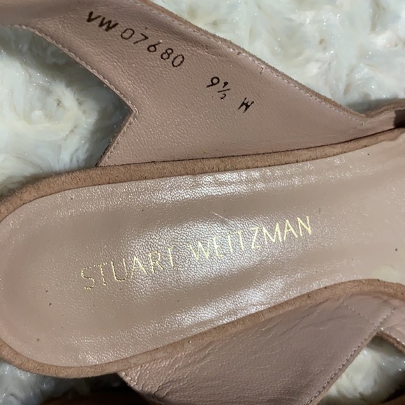 Stuart Weitzman suede mules SZ 9.5 W - Picture 9 of 13